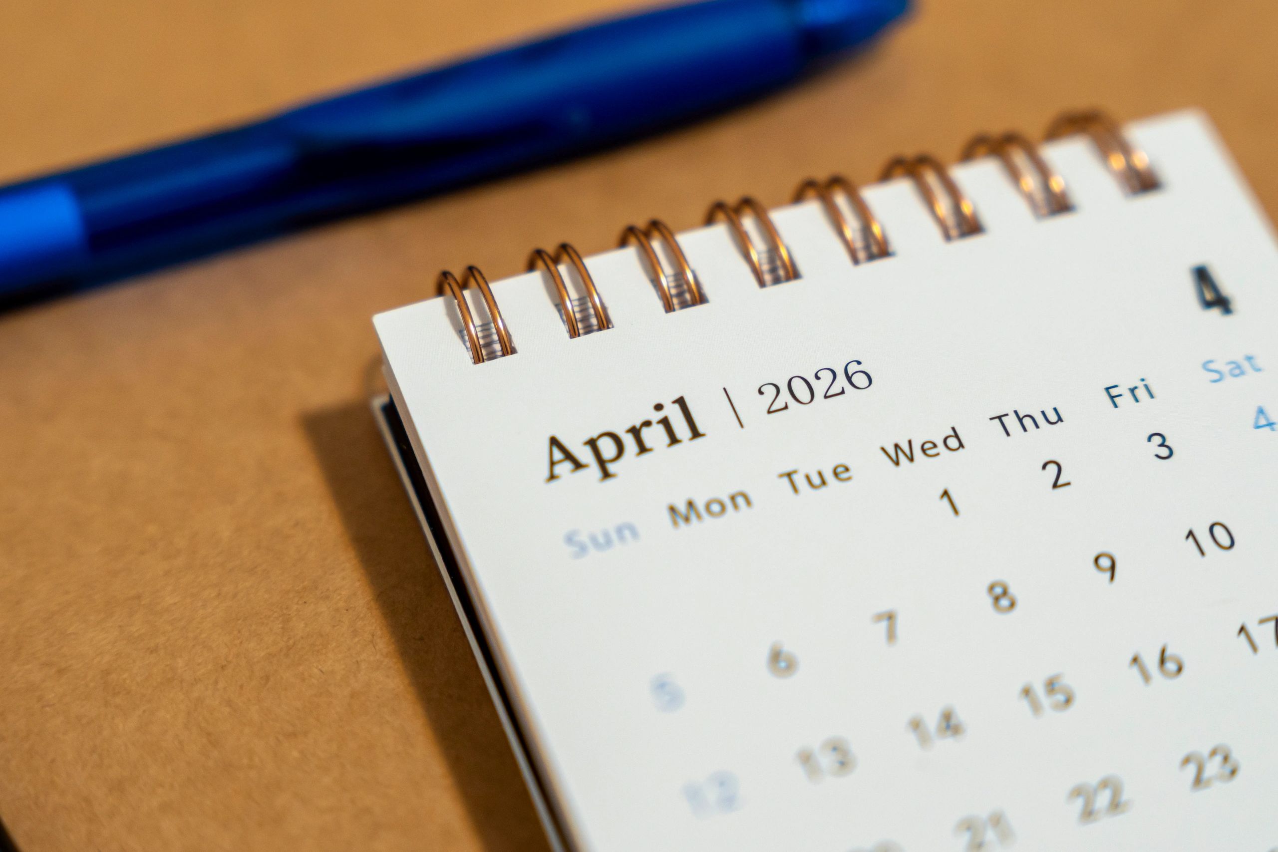 Calendar planning and scheduling close-up